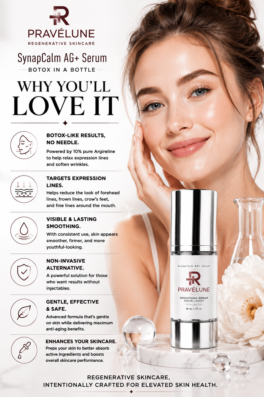 SynapCalm AG+ Serum "Botox In A Bottle" Argireline Serum