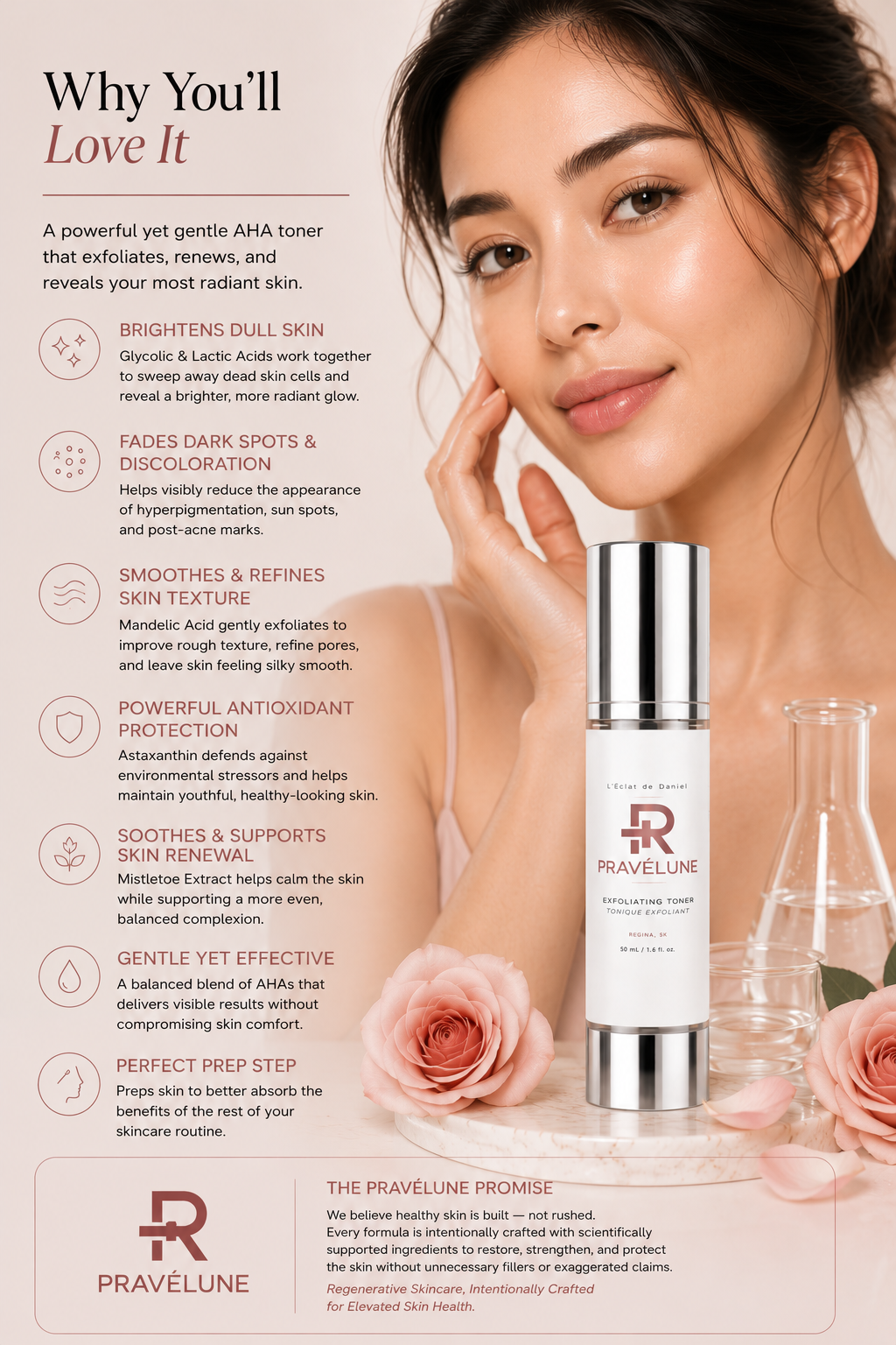 L'Éclat de Daniel "Advanced AHA Exfoliating Toner" 50mL